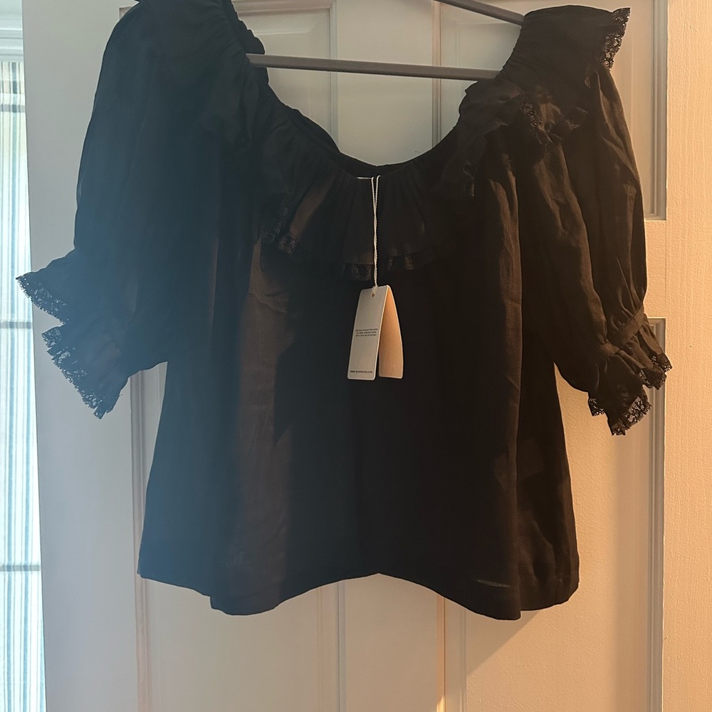 Black DOEN Samara blouse
